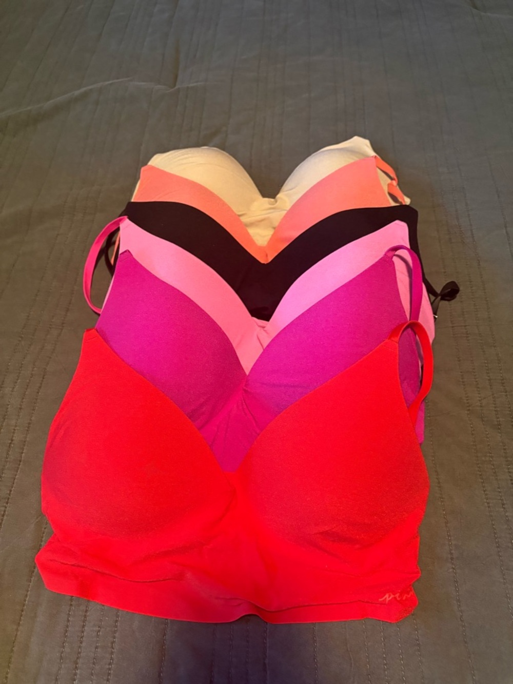 Victoria Secret Pink Wireless Push up T-Shirt Bra Pack - Assorted colors